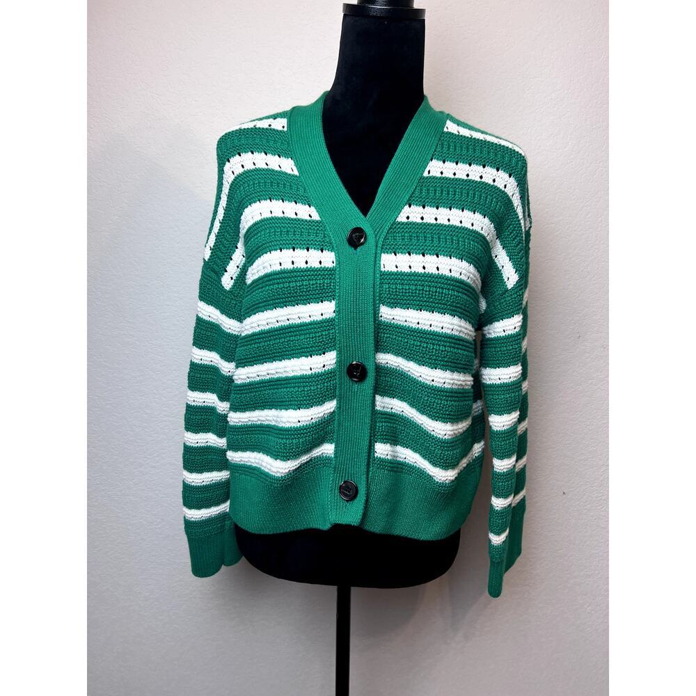 Chic Rails Geneva Cardigan Kelly Stripe Size Medium